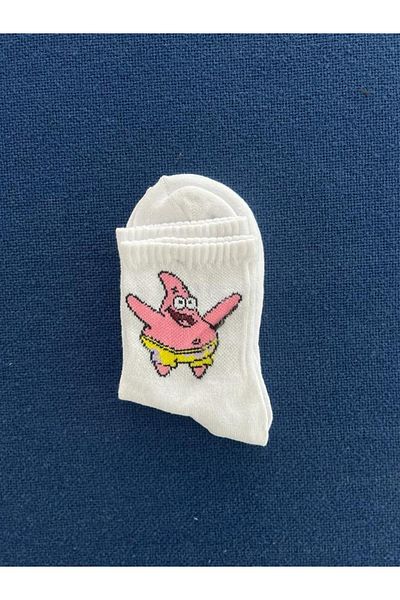 Touz Patrick Chouze Unisex White College Socks