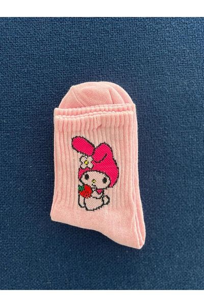 Touz Dompuleri Fashion Melody - Unisex Pink College Socks