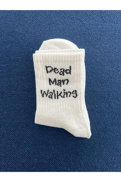 Touz Unisex White Dead Man Walking College Socks