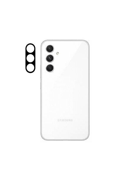 Rivor Samsung Galaxy A54 Kılıf 3d Kamera Lens Koruyucu Siyah Çerçeveli Cam Ko...