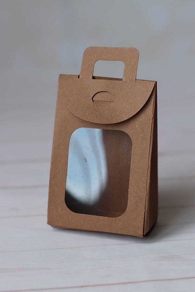demontecraft Kraft Window Snack Bowl, Engagement, Promise, Wedding Gifts (10.5X7.5X4.5) 20 Pieces