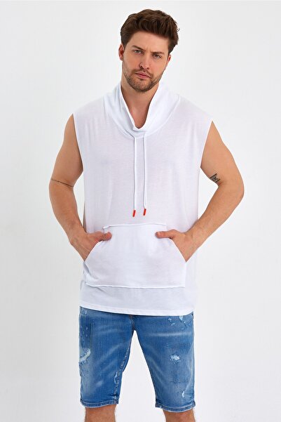 rammers Tricou fără mâneci, pentru bărbați, cu gât cu mâneci, cu buzunar cang...