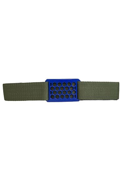 GoDeri 2023 Noul sezon, unisex, cu cataramă cu fagure albastru, centură coloană verde 4 cm