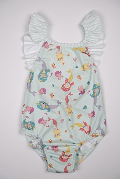 Melomel Girl's Swimsuit Mermaid Patterned Special Design Colorful Ruffled Bow...