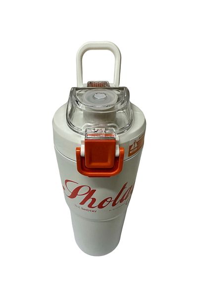 Shotay قارورة ترمس من الفولاذ الأبيض سعة 750 مل
