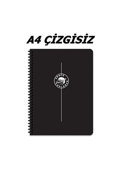 KESKİN COLOR A4 80 Yaprak Çizgisiz Plastik Kapak Telli Defter 60 Gram Beyaz S...