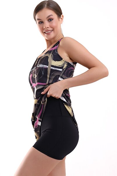 RPLIFE Badeanzug Damen Hellgrau - Einteiliger Badeanzug Mit Bauchkontrolle