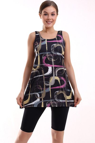 aykum Women's Lycra Tights Two Piece Dress Swimsuit