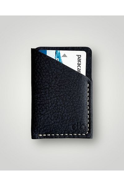 Safir Leather Θήκη για κάρτες από γνήσιο δέρμα Nubuck (navy blue)