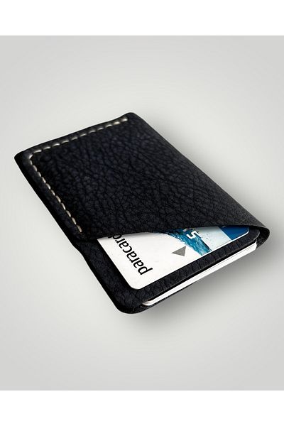 Safir Leather Θήκη για κάρτες από γνήσιο δέρμα Nubuck (navy blue)