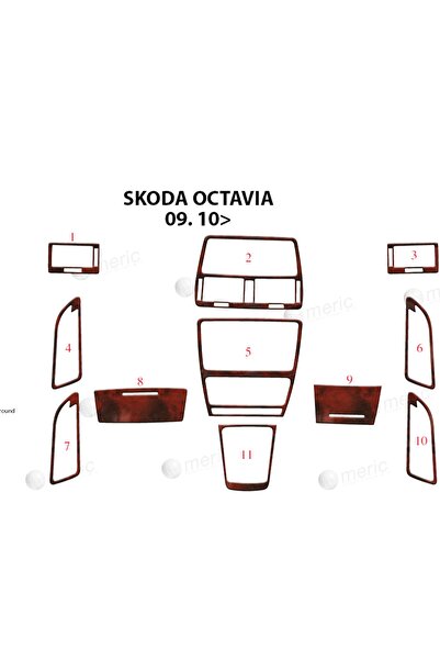 meriç cockpit design ميريتش ®   سكودا اوكتافيا توربيدو امامي مطلي ماهوجني 11 ...