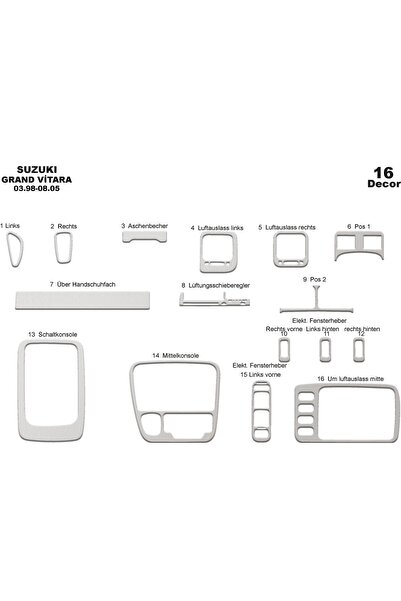 meriç cockpit design ميريتش ®   سوزوكي جراند فيتارا 4x4 توربيدو مطلي بالألمني...