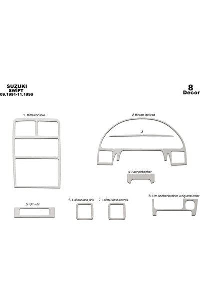 meriç cockpit design ميريتش ®   سوزوكي سويفت توربيدو امامي مطلي الومنيوم 8 قط...