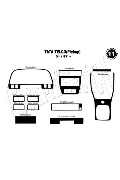 meriç cockpit design ميريتش ®   تاتا تيلكو توربيدو أمامي مطلي باللون الأسود ا...