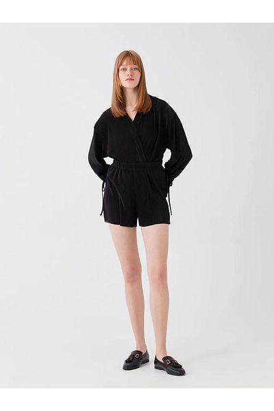LC Waikiki Lcw Vision Elastic Waist Comfortable Fit Plain Women's Shorts