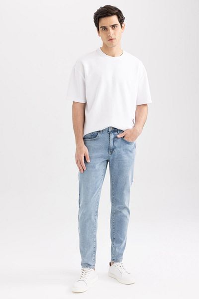 DeFacto Slim Tapered Fit Narrow Fit Normal Waist Tapered Leg Jean Trousers