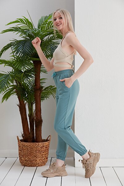 Green Hill Sweatpants Summer Plain Model