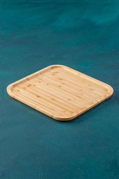 ACAR Bamboo Square Plate - 25 Cm