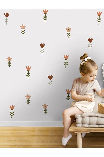Sim Tasarım - Sim170 - Wildflowers Wall Sticker Set Colorful