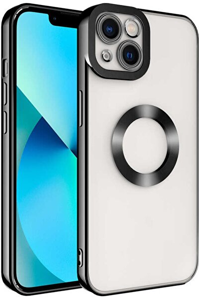 Case 4U Iphone 14 Plus Kılıf Kamera Lens Korumalı Şeffaf Renkli Logo Gösteren...