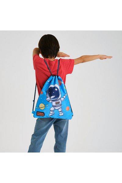 Coral High Rucsac cu șnur cu model astronaut, albastru bleumarin pentru copii 22690