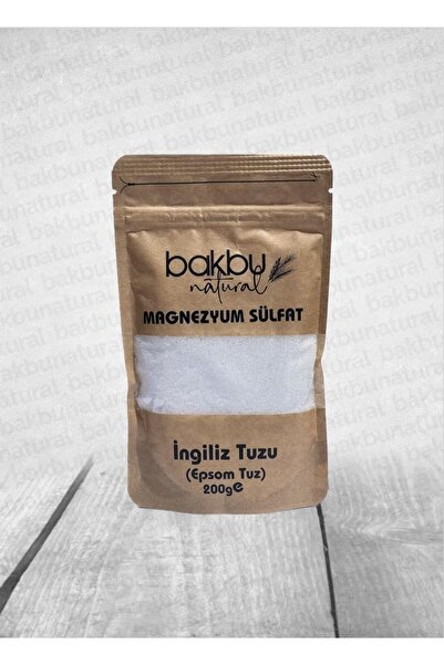 Bakbu Natural Ingiliz Tuzu Magnezyum Sülfat 200 Gr (epsom Tuzu)