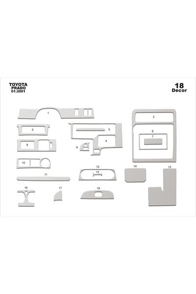 meriç cockpit design ميريتش ®   تويوتا برادو توريدو امامي مطلي الومنيوم 18 قط...