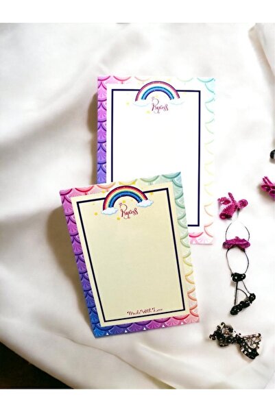 t tuğset etiket 50 de bucăți cu cataramă, bandană și card de accesorii cu tematică prințesă curcubeu - T473