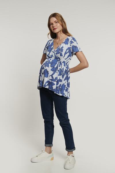 LYN MAMA Bluza de Maternitate Clara Albastra