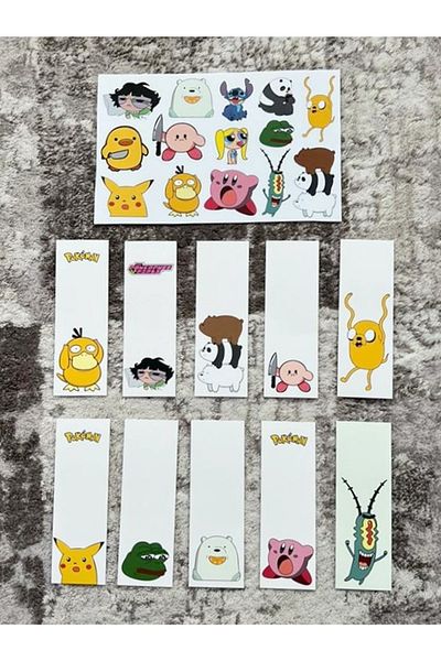 Paytak Moda Cartoon Series Character Bookmark And Stickers Sticker Set Pytkstkryrc14