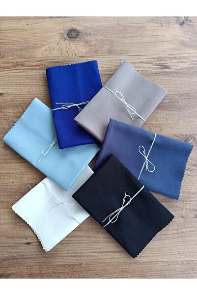 fabricorg Duck Cloth Fabric Set 4 (35x35 Cm) 6 Pieces