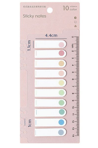 Vox Art Post-It Adhesive Index Bookmark 200Pcs Round