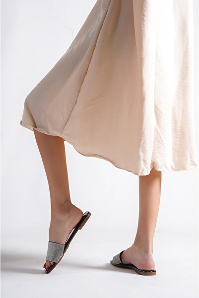 Capone Outfitters Prošívané dámské pantofle Capone Stone s jedním páskem na plochém podpatku