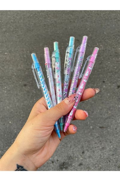 Planet Butik Micro Transparent Versatil Pen 0.7 Nib Set of 6