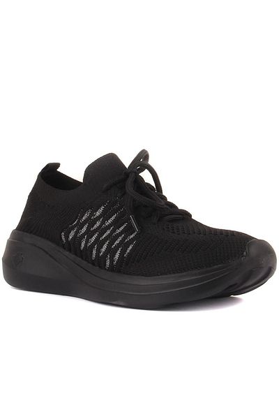 SailLakers Black Color Lace-Up Women's Casual Shoes