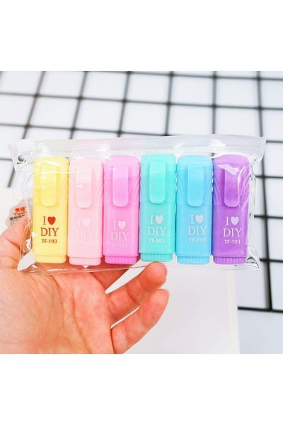 Planet Butik I Iove Diy 6-Piece Highlighter Set
