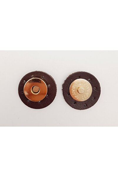 angel çanta aksesuar ترصيع مغناطيسي من الجلد الصناعي البني مع معدن ذهبي فاتح