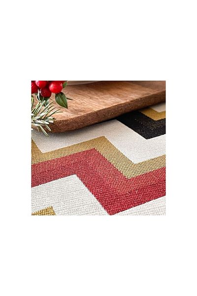 Alesta Home 6-Piece Zigzag Patterned Fabric American Service 50x35cm