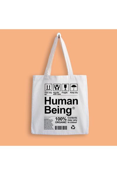 designedfy Έντυπη υφασμάτινη τσάντα Human Being