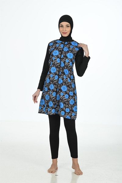 Fantasy Full Covered Parachute Fabric Hijab Swimsuit 3121