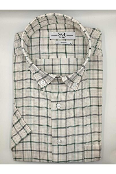 SÜVARİ %100 Pamuk Kısa Kol Regular Tek Cepli Gömlek