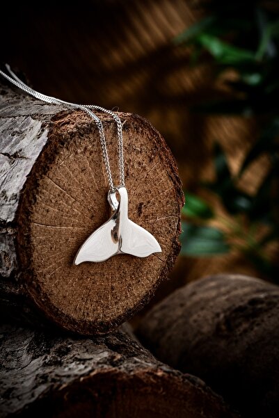 Ebrar Silver Balina Kuyruğu Gümüş Kolye Unisex 925 Ayar Gümüş Balina Kuyruğu ...