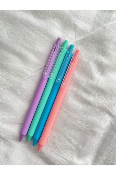 Planet Butik Pastel Versatil Pen with Micro Rubber Body Set of 4