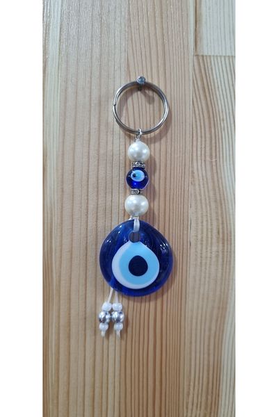 erdoğan hobi Keychain Charm Glass Pearl Evil Eye Ornament Car Ornament Bag Ornament Evil Eye Beaded Gift Keychain