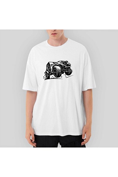 Z zepplin Tricou alb supradimensionat Jeep Off-road