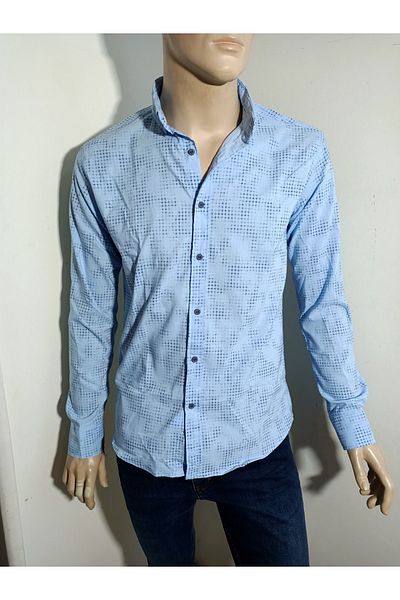 PACHOZ Спортна риза Slim Fit с копчета