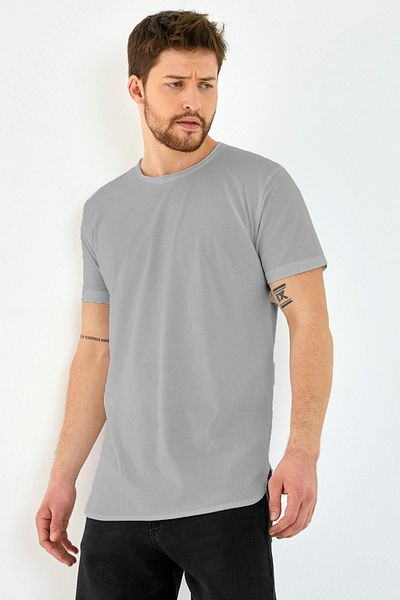 AMAZING CRASH Ανδρικό μπλουζάκι Basic Crew Neck Long Fit με φούστα