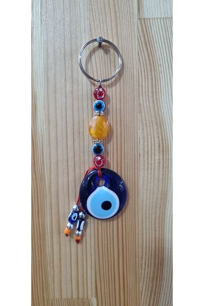 erdoğan hobi Charm Keychain for Ladies - Flag Bead Detailed Ornamental Car Decoration Bag