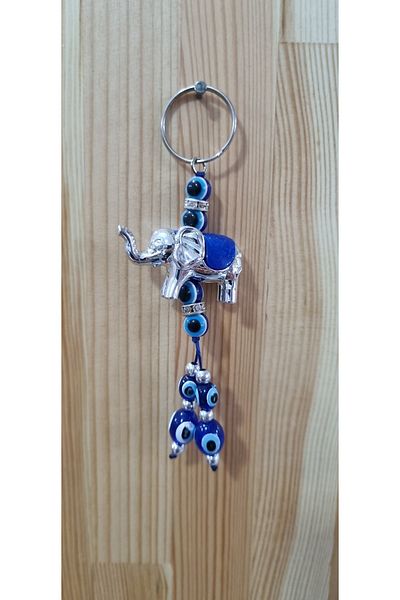 erdoğan hobi Keychain Charm Keychain Elephant Figure Ornament Car Ornament Bag Ornament Evil Eye Beaded Keychain