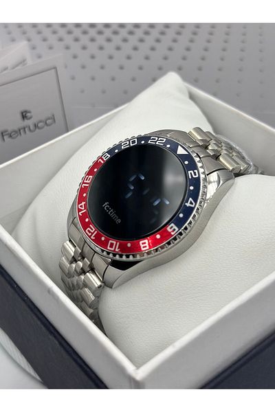 Ferrucci Brand Stylish Silver Color Digital Men's Wrist Watch